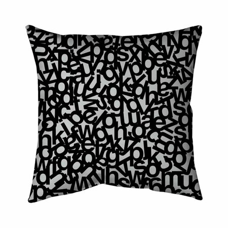 FONDO 20 x 20 in. Alphabet-Double Sided Print Indoor Pillow FO3337272